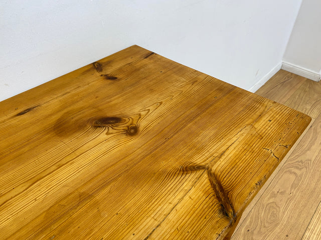 WMK # Hübsche kleine antike Kommode aus vollem Holz mit Schublade und gedrechselten Füßen und Messinggriff # Beistelltisch Flurkommode Konsole Konsolentisch Weichholz Biedermeier Jugendstil Vintage