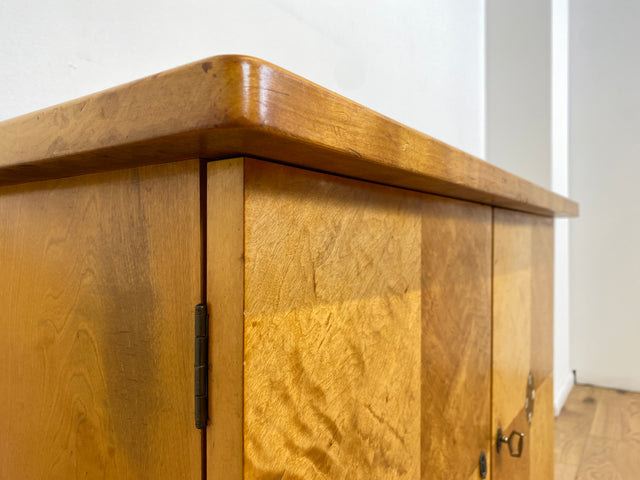 WMK # Besonders schöne & gut erhaltene kleine dänische antike Anrichte aus vollem Holz mit edlen Intarsien & Perlmutt Arbeiten # Schrank Kommode Sideboard Wäschekommode Jugendstil Chippendale Vintage