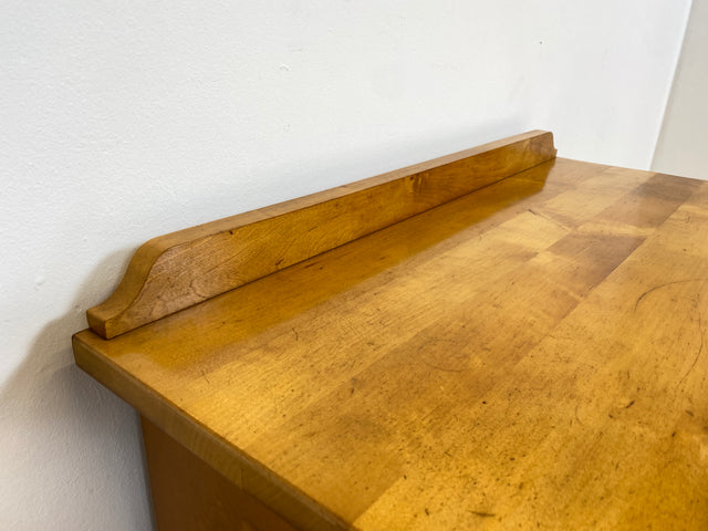 WMK # Besonders schöne & gut erhaltene kleine dänische antike Anrichte aus vollem Holz mit edlen Intarsien & Perlmutt Arbeiten # Schrank Kommode Sideboard Wäschekommode Jugendstil Chippendale Vintage
