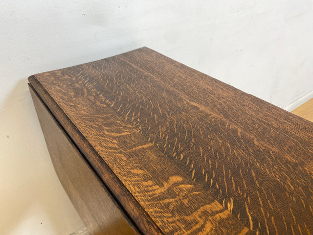 WMK # Niedlicher kleiner antiker Klapptisch aus Dänemark aus Eichenholz , praktisch und gut erhalten I niedriger Esstisch Salontisch Beistelltisch Konsole Spieletisch Table Vintage Berlin Bernau Köln