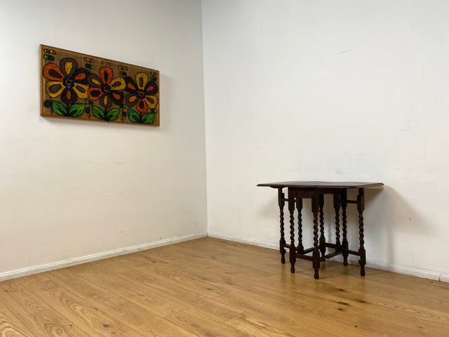 WMK # Niedlicher kleiner antiker Klapptisch aus Dänemark aus Eichenholz , praktisch und gut erhalten I niedriger Esstisch Salontisch Beistelltisch Konsole Spieletisch Table Vintage Berlin Bernau Köln