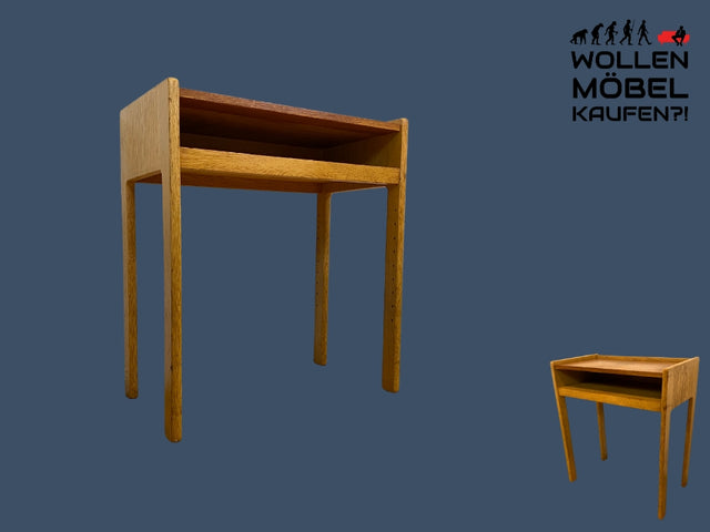 WMK I Minimalistische kleine und helle offene skandinavische Mid-Century Kommode I Beistelltisch Schränkchen Nachttisch Nachtkommode Nachtschrank Ablage TV Lowboard Vintage Berlin Frankfurt Paderborn