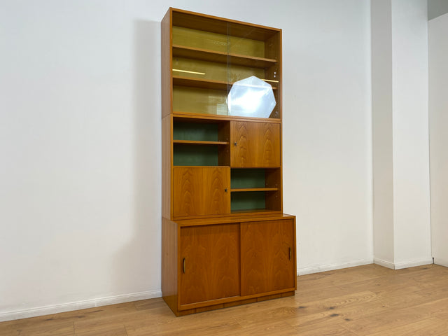 WMK # Stilvoller & gut erhaltener modularer 60er Jahre Designer Bücherschrank v. Bruno Knoblauch für VEB Hellerau # Bücherregal Büchervitrine Highboard Vitrine Regal Barschrank Mid-Century DDR Vintage