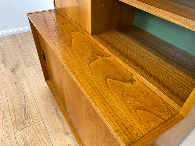 WMK # Stilvoller & gut erhaltener modularer 60er Jahre Designer Bücherschrank v. Bruno Knoblauch für VEB Hellerau # Bücherregal Büchervitrine Highboard Vitrine Regal Barschrank Mid-Century DDR Vintage