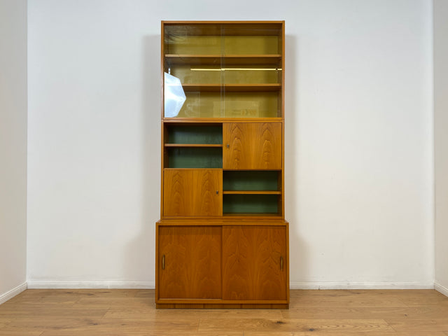 WMK # Stilvoller & gut erhaltener modularer 60er Jahre Designer Bücherschrank v. Bruno Knoblauch für VEB Hellerau # Bücherregal Büchervitrine Highboard Vitrine Regal Barschrank Mid-Century DDR Vintage