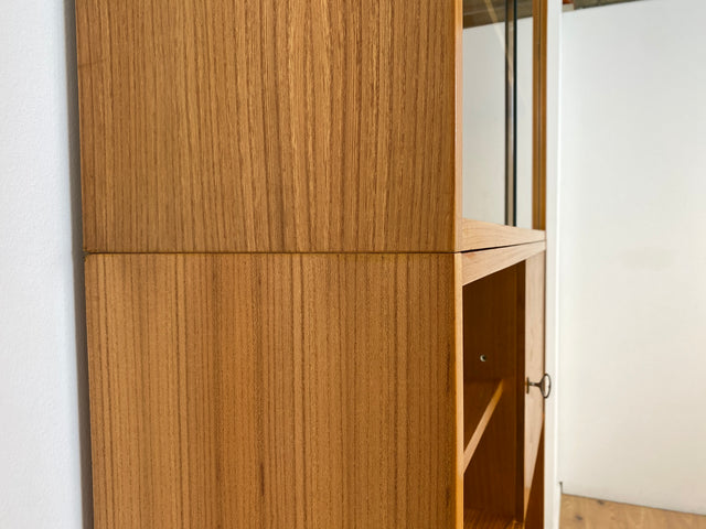 WMK # Stilvoller & gut erhaltener modularer 60er Jahre Designer Bücherschrank v. Bruno Knoblauch für VEB Hellerau # Bücherregal Büchervitrine Highboard Vitrine Regal Barschrank Mid-Century DDR Vintage