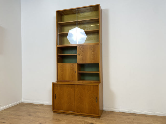 WMK # Stilvoller & gut erhaltener modularer 60er Jahre Designer Bücherschrank v. Bruno Knoblauch für VEB Hellerau # Bücherregal Büchervitrine Highboard Vitrine Regal Barschrank Mid-Century DDR Vintage
