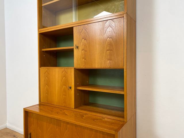 WMK # Stilvoller & gut erhaltener modularer 60er Jahre Designer Bücherschrank v. Bruno Knoblauch für VEB Hellerau # Bücherregal Büchervitrine Highboard Vitrine Regal Barschrank Mid-Century DDR Vintage