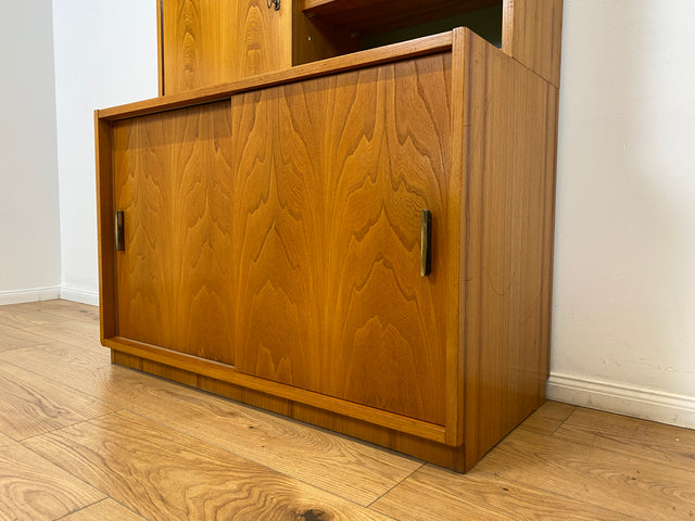 WMK # Stilvoller & gut erhaltener modularer 60er Jahre Designer Bücherschrank v. Bruno Knoblauch für VEB Hellerau # Bücherregal Büchervitrine Highboard Vitrine Regal Barschrank Mid-Century DDR Vintage