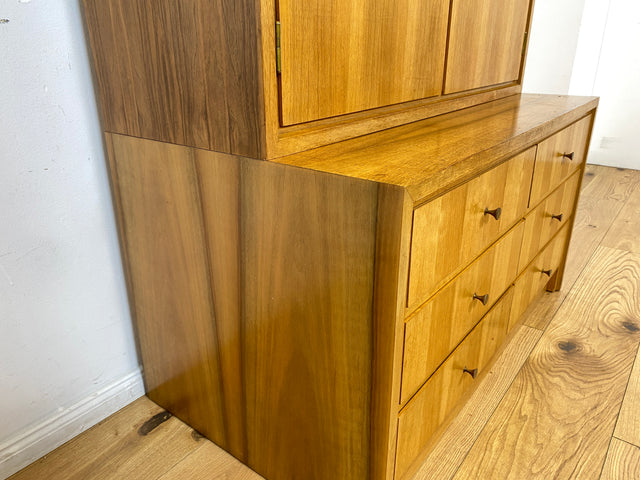 WMK # Schönes & gut erhaltenes hohes modulares Mid-Century Highboard aus 1958 von WK Möbel mit Schubladen & Regal # Bücherschrank Bücherregal Schrank Sideboard Kommode Wohnzimmerschrank Vintage 50er