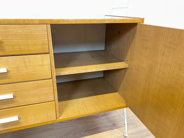 WMK I Kultiges modulares DDR Stringregal Babett aus 1970 mit Vitrine & Kommoden I Regalsystem Leitermöbel String Regal Bücherregal Bücherschrank Regalwand Sideboard Mid-Century Vintage VEB 60er 70er