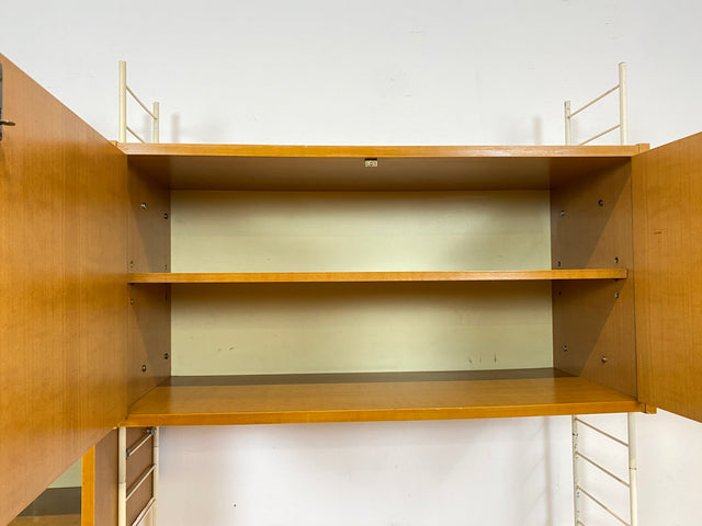 WMK I Kultiges modulares DDR Stringregal Babett aus 1970 mit Vitrine & Kommoden I Regalsystem Leitermöbel String Regal Bücherregal Bücherschrank Regalwand Sideboard Mid-Century Vintage VEB 60er 70er