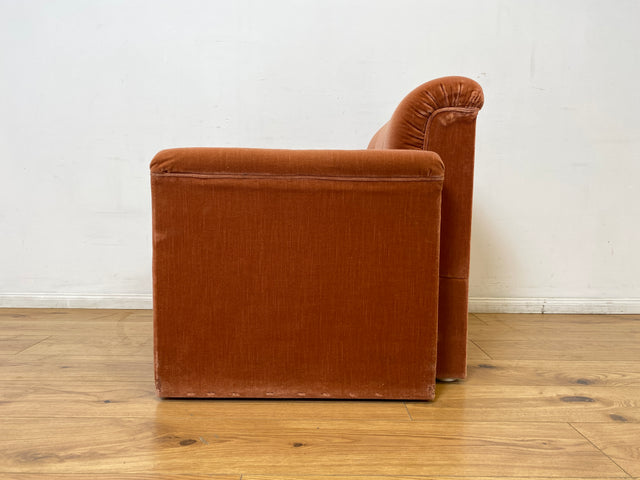 WMK I Seltenes, gemütliches & sehr gut erhaltenes modulares Vintage Ecksofa mit Sessel in altrosa Originalbezug I Sitzgarnitur Sitzecke Sofa Couch Modular Mid-Century Retro Space Age Rosa Berlin Köln