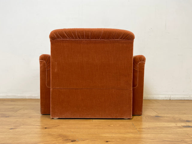 WMK I Seltenes, gemütliches & sehr gut erhaltenes modulares Vintage Ecksofa mit Sessel in altrosa Originalbezug I Sitzgarnitur Sitzecke Sofa Couch Modular Mid-Century Retro Space Age Rosa Berlin Köln