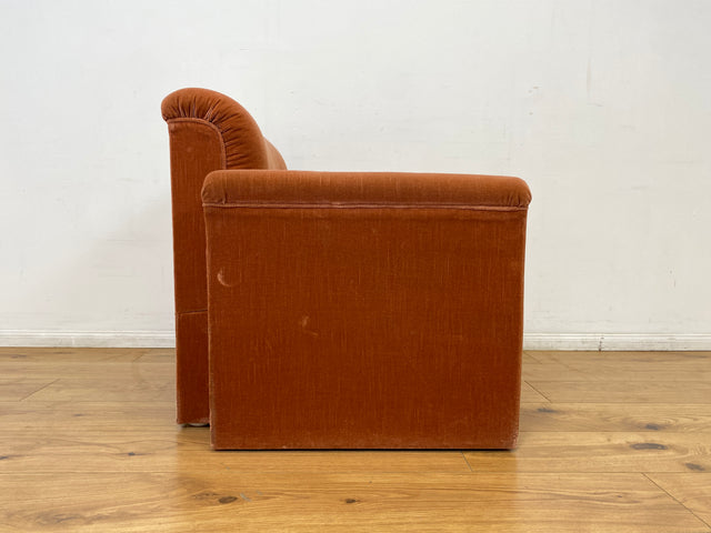 WMK I Seltenes, gemütliches & sehr gut erhaltenes modulares Vintage Ecksofa mit Sessel in altrosa Originalbezug I Sitzgarnitur Sitzecke Sofa Couch Modular Mid-Century Retro Space Age Rosa Berlin Köln