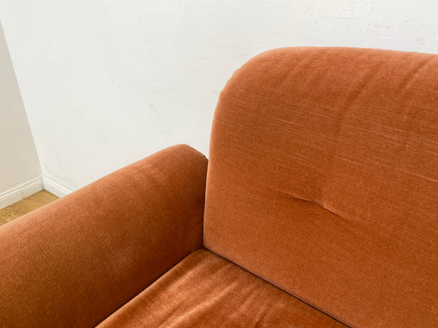 WMK I Seltenes, gemütliches & sehr gut erhaltenes modulares Vintage Ecksofa mit Sessel in altrosa Originalbezug I Sitzgarnitur Sitzecke Sofa Couch Modular Mid-Century Retro Space Age Rosa Berlin Köln