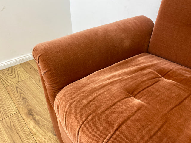 WMK I Seltenes, gemütliches & sehr gut erhaltenes modulares Vintage Ecksofa mit Sessel in altrosa Originalbezug I Sitzgarnitur Sitzecke Sofa Couch Modular Mid-Century Retro Space Age Rosa Berlin Köln