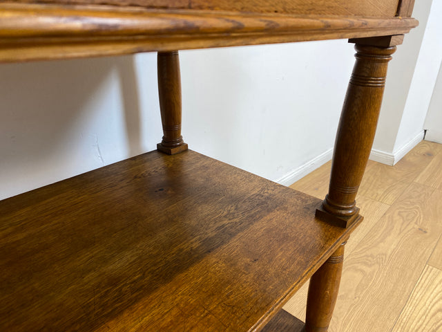 WMK # Sehr gut erhaltene nordische antike Anrichte, Vollholz, mit Schublade & Ablagen # Beistelltisch Holztisch Küchenschrank Küchenregal Geschirrschrank Kommode Konsole Flurkommode Jugendstil Vintage