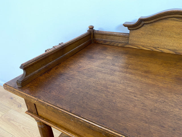 WMK # Sehr gut erhaltene nordische antike Anrichte, Vollholz, mit Schublade & Ablagen # Beistelltisch Holztisch Küchenschrank Küchenregal Geschirrschrank Kommode Konsole Flurkommode Jugendstil Vintage