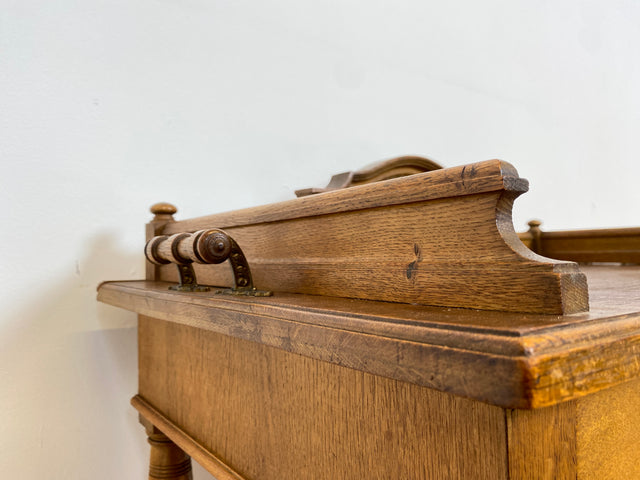 WMK # Sehr gut erhaltene nordische antike Anrichte, Vollholz, mit Schublade & Ablagen # Beistelltisch Holztisch Küchenschrank Küchenregal Geschirrschrank Kommode Konsole Flurkommode Jugendstil Vintage