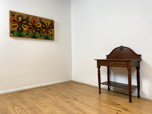 WMK I Wunderschöner nordischer antiker Konsolentisch aus Eichenholz mit Schublade & Ablage I Kommode Konsole Tisch Küchenschrank Küchenregal Anrichte Jugendstil Gründerzeit Vintage Berlin Kiel Dresden