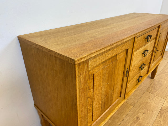 WMK # Hochwertiges & sehr gut erhaltenes nordisches Vintage Sideboard aus massivem Eichenholz in antikem Stil mit Schubladen # Schrank Kommode Wäschekommode Anrichte TV-Board Fernsehschrank Stilmöbel