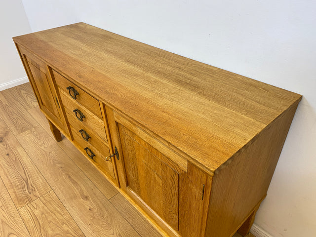 WMK # Hochwertiges & sehr gut erhaltenes nordisches Vintage Sideboard aus massivem Eichenholz in antikem Stil mit Schubladen # Schrank Kommode Wäschekommode Anrichte TV-Board Fernsehschrank Stilmöbel