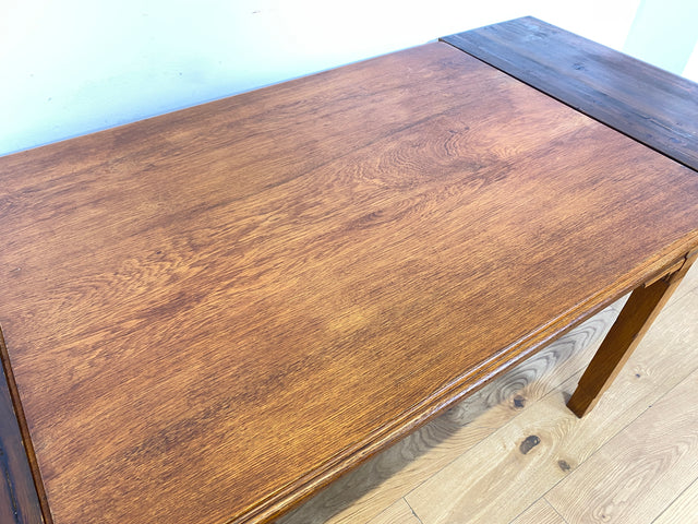 WMK I Sehr schöner und robuster dänischer antiker Esstisch aus massiver Eiche, ausziehbar I Ausziehtisch Holztisch Esszimmertisch Küchentisch Dining Table Jugendstil Vintage Berlin Karlsruhe Hessen