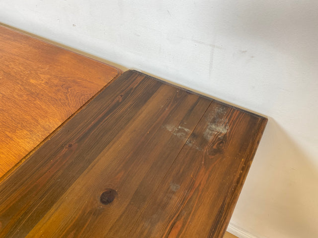 WMK I Sehr schöner und robuster dänischer antiker Esstisch aus massiver Eiche, ausziehbar I Ausziehtisch Holztisch Esszimmertisch Küchentisch Dining Table Jugendstil Vintage Berlin Karlsruhe Hessen