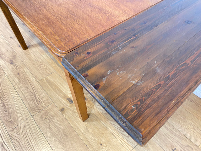 WMK I Sehr schöner und robuster dänischer antiker Esstisch aus massiver Eiche, ausziehbar I Ausziehtisch Holztisch Esszimmertisch Küchentisch Dining Table Jugendstil Vintage Berlin Karlsruhe Hessen