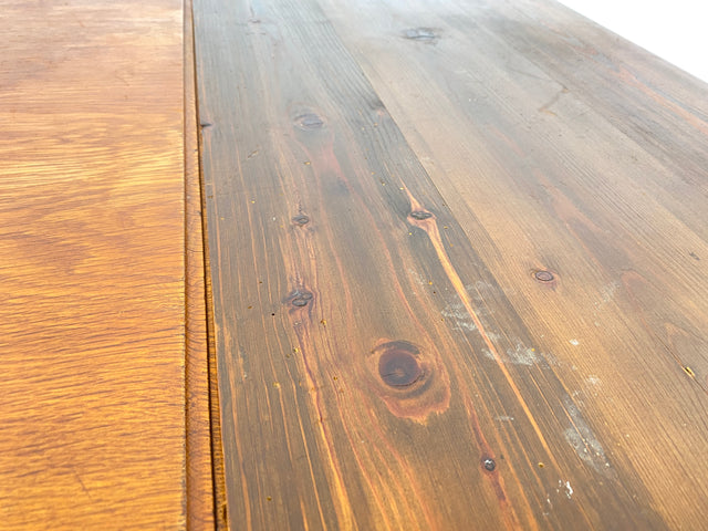 WMK I Sehr schöner und robuster dänischer antiker Esstisch aus massiver Eiche, ausziehbar I Ausziehtisch Holztisch Esszimmertisch Küchentisch Dining Table Jugendstil Vintage Berlin Karlsruhe Hessen