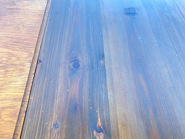 WMK I Sehr schöner und robuster dänischer antiker Esstisch aus massiver Eiche, ausziehbar I Ausziehtisch Holztisch Esszimmertisch Küchentisch Dining Table Jugendstil Vintage Berlin Karlsruhe Hessen