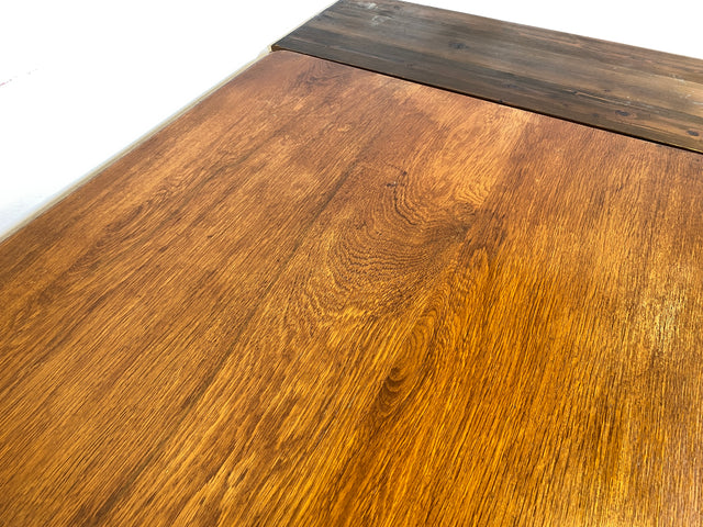 WMK I Sehr schöner und robuster dänischer antiker Esstisch aus massiver Eiche, ausziehbar I Ausziehtisch Holztisch Esszimmertisch Küchentisch Dining Table Jugendstil Vintage Berlin Karlsruhe Hessen