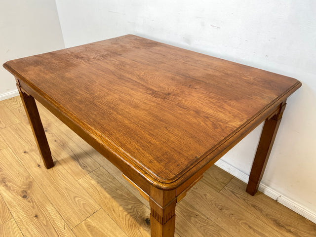 WMK I Sehr schöner und robuster dänischer antiker Esstisch aus massiver Eiche, ausziehbar I Ausziehtisch Holztisch Esszimmertisch Küchentisch Dining Table Jugendstil Vintage Berlin Karlsruhe Hessen