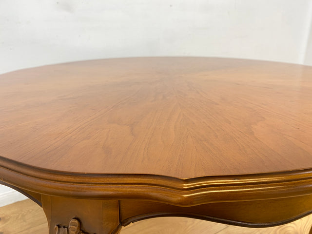 WMK I Versand 85€ I Eleganter runder Stilmöbel Couchtisch im Stil von Louis XV mit Cabriole-Beinen