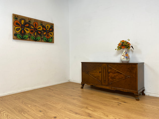 WMK Vornehmes & sehr gut erhaltenes skandinavisches antikes Sideboard (um 1920) aus vollem Holz mit Schubladen # Kommode Anrichte Schrank Wäschekommode Fernsehkommode TV-Lowboard Vintage Jugendstil