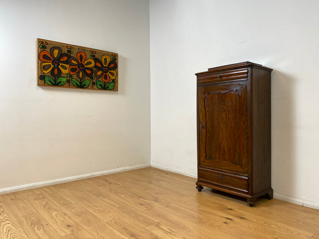 WMK I Charaktervoller dänischer antiker Schrank aus massiver Eiche mit Schubladen I Hochschrank Highboard Geschirr Dielen Wäsche Kleider Bauern Historismus Biedermeier Vintage Berlin Bayern Düsseldorf