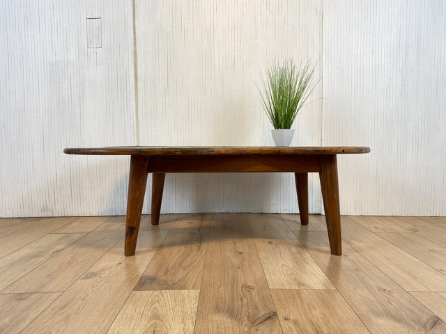 Boatwood by WMK # Besonderer Couchtisch in Form einer Malpalette aus altem Bootsholz, ein handgefertigtes Unikat aus massivem Teakholz # Couchtisch Wohnzimmertisch Tisch Coffee Table Bootsmöbel