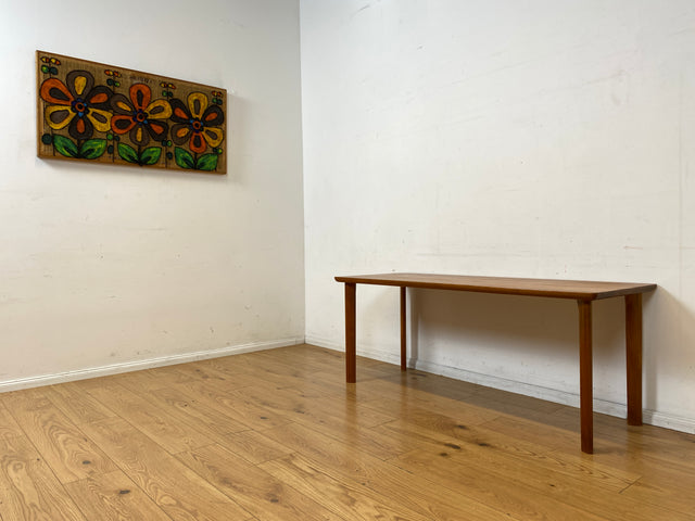 Seltener skandinavischer Mid-Century Designertisch von A/S Niels Bach Møbelfabrik in Teakholz I hoher Couchtisch Salontisch niedriger Esstisch Holztisch Küchentisch Tisch Danish Design Vintage