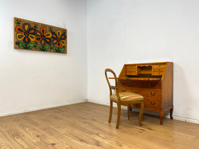 WMK Sehr schöner & hochwertiger skandinavischer Sekretär aus vollem Holz mit fester Schreibplatte & Schubladen # Schreibschrank Desk Schreibtisch Kommode Schubladenkommode Wäschekommode Mid-Century