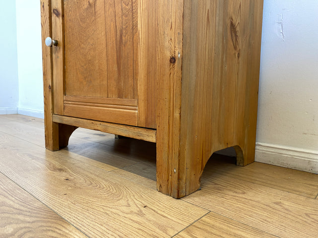 WMK # Sehr schöne und gut erhaltene skandinavische antike Kommode aus vollem Holz mit Aufsatz & Marmor Auflage # Schrank Waschtisch Weichholzkommode Marmorkommode Flurkommode Jugendstil Vintage Berlin