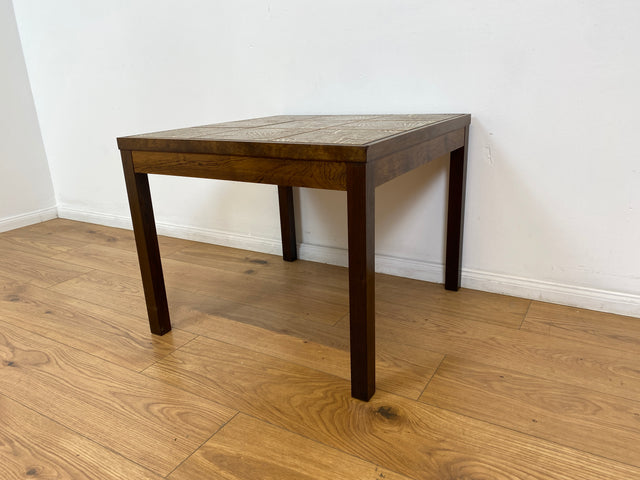 WMK Stilvoller & sehr gut erhaltener skandinavischer Couchtisch in Palisander mit kunstvoll gestalteten Fliesen # Wohnzimmertisch Fliesentisch Coffee Table Danish Design Mid-Century Vintage 60er 70er