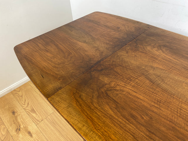 WMK I Eleganter skandinavischer Drop Leaf Esszimmertisch in Nussbaum mit hochklappbaren Erweiterungen I Esstisch Holztisch Tisch Küchentisch Dining Table Vintage 50er 60er Berlin Heidelberg München