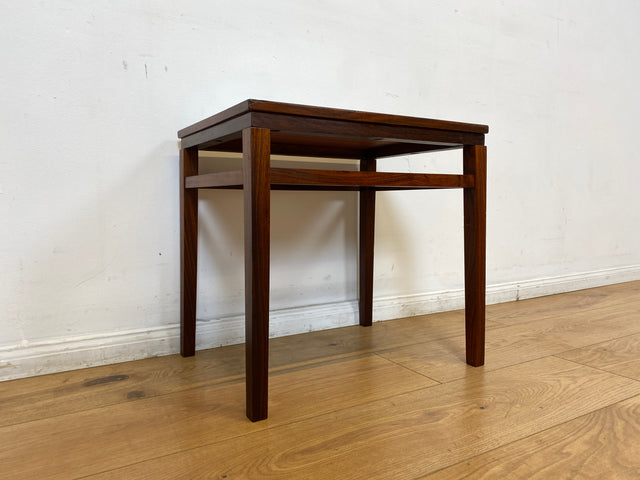 WMK I Edler skandinavischer Mid-Century Couchtisch aus Palisander mit kunstvollen Fliesen I Tisch Wohnzimmertisch Beistelltisch Fliesentisch Coffee Table Vintage Danish Design Berlin Lübeck Kassel