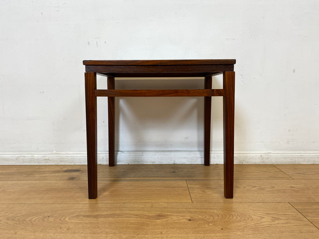 WMK I Edler skandinavischer Mid-Century Couchtisch aus Palisander mit kunstvollen Fliesen I Tisch Wohnzimmertisch Beistelltisch Fliesentisch Coffee Table Vintage Danish Design Berlin Lübeck Kassel