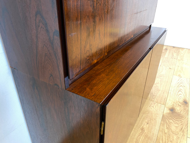 WMK I Stilvoller skandinavischer Mid-Century Designer Schreibschrank by Omann Junior in Palisander I Sekretär Bücherregal Regal Highboard Sideboard Schrank Schreibtisch Rosewood Danish Design Vintage