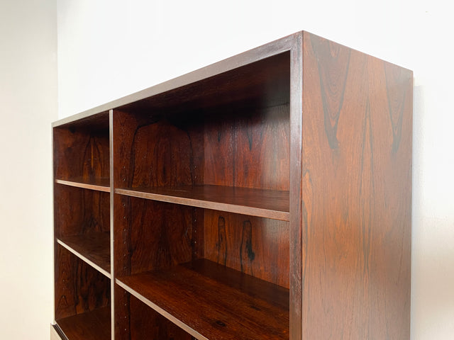 WMK I Stilvoller skandinavischer Mid-Century Designer Schreibschrank by Omann Junior in Palisander I Sekretär Bücherregal Regal Highboard Sideboard Schrank Schreibtisch Rosewood Danish Design Vintage
