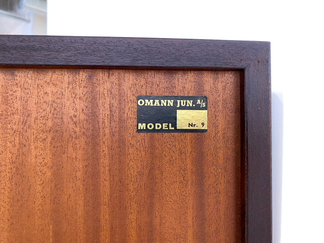 WMK I Stilvoller skandinavischer Mid-Century Designer Schreibschrank by Omann Junior in Palisander I Sekretär Bücherregal Regal Highboard Sideboard Schrank Schreibtisch Rosewood Danish Design Vintage