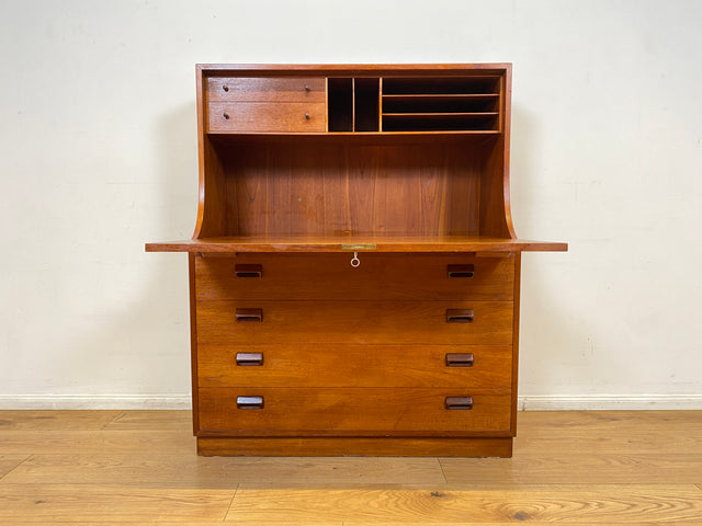 WMK I Seltener skandinavischer Mid-Century Designer Sekretär von Børge Mogensen , Vollholz in Teak I Schreibschrank Schreibtisch Desk Kommode Danish Design Vintage Teakholz Berlin Dresden München