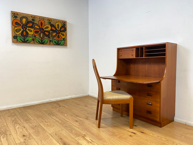 WMK I Seltener skandinavischer Mid-Century Designer Sekretär von Børge Mogensen , Vollholz in Teak I Schreibschrank Schreibtisch Desk Kommode Danish Design Vintage Teakholz Berlin Dresden München
